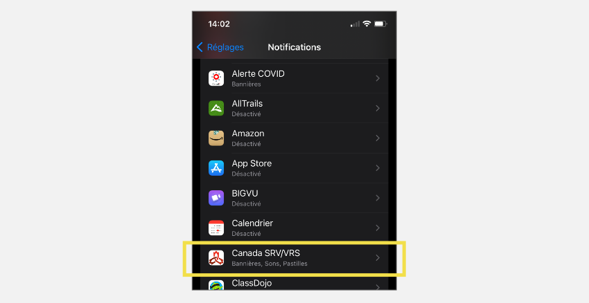 Cliquez sur votre appareil.