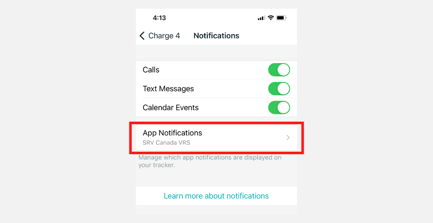 Select app notifications.